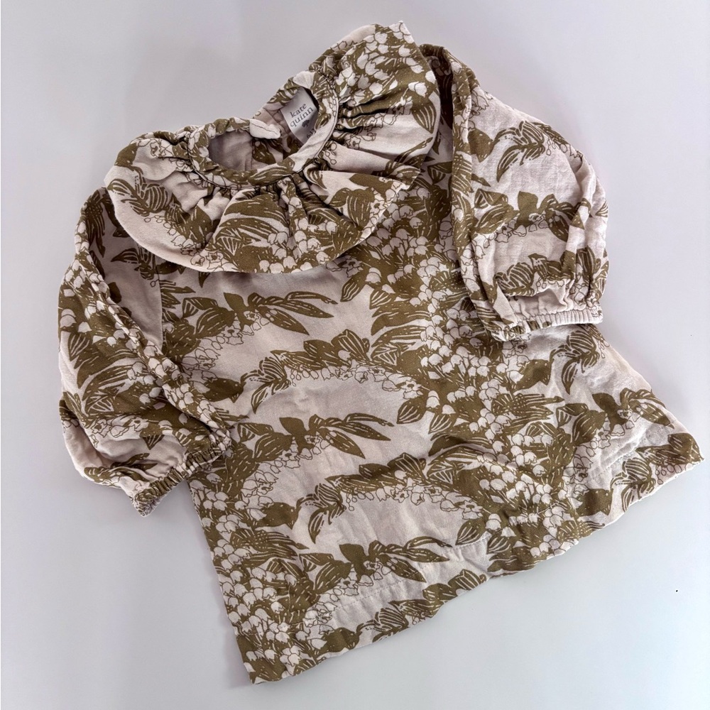 Floral Dress with Ruffle Collar